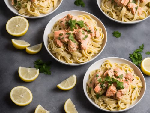 Creamy Salmon Pasta Recipe Serve for 4