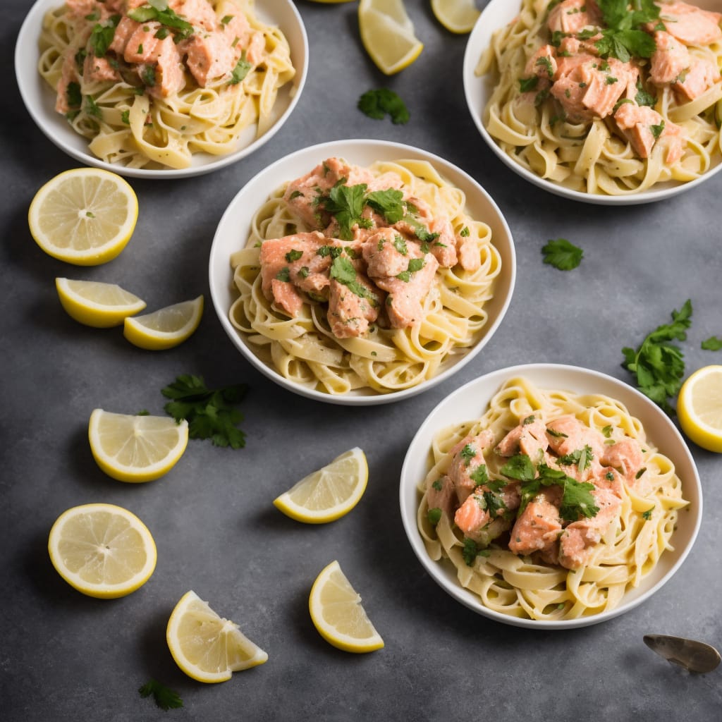 Creamy Salmon Pasta Recipe Serve for 4