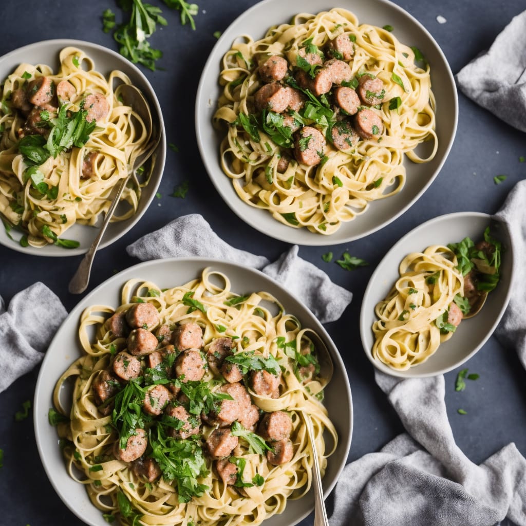 Creamy Sausage & Rocket Linguine