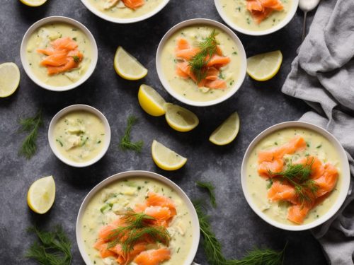 Creamy Smoked Salmon, Leek & Potato Soup