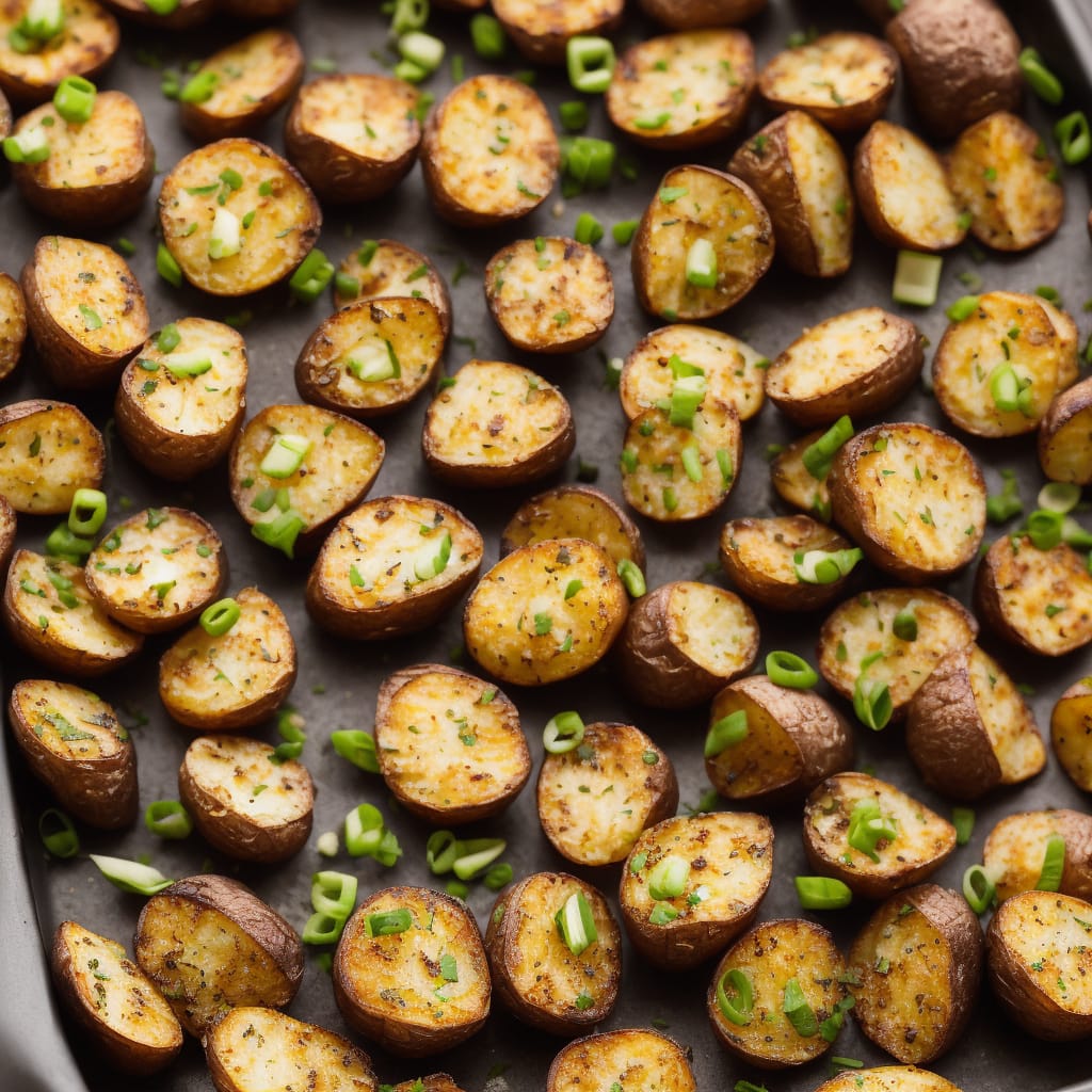 Crispy Baked Potatoes with Spring Onions