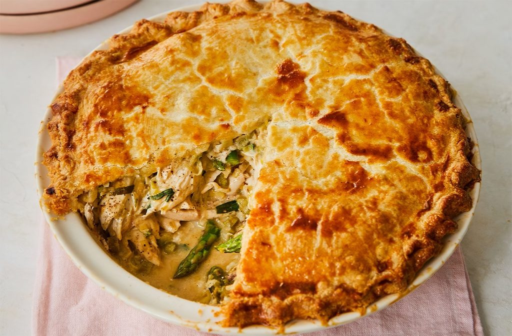 Crispy Chicken & Asparagus Pie