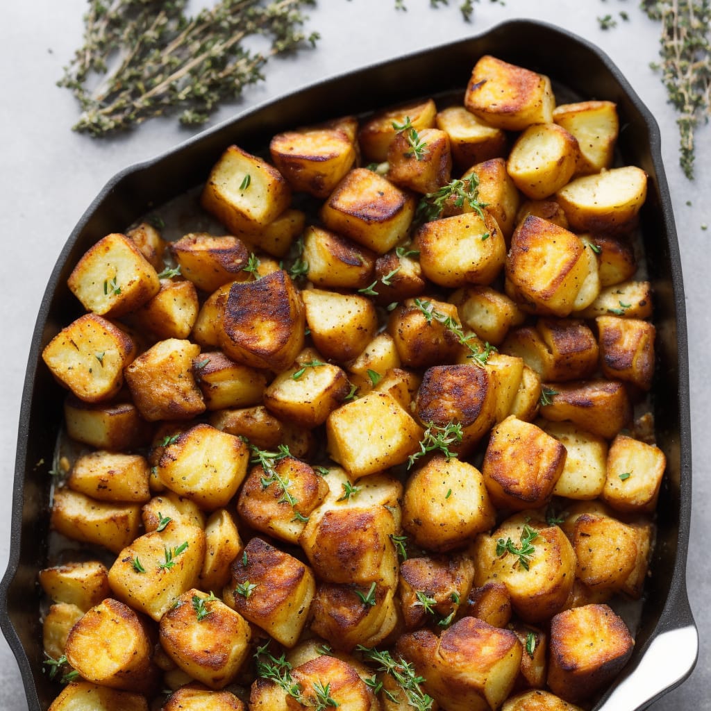 Crispy Cubed Roasties with Garlic & Thyme