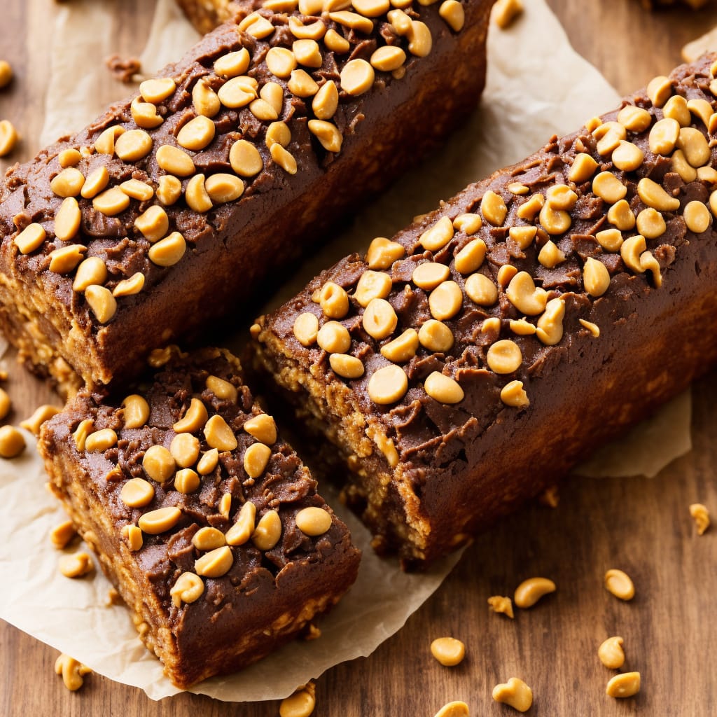 Crispy Peanut Butter Chocolate Log