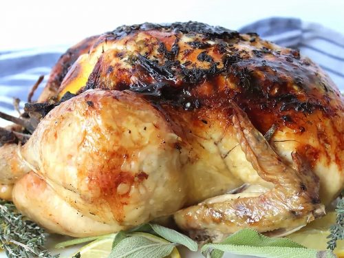 Crispy Sage & Lemon Roast Chicken