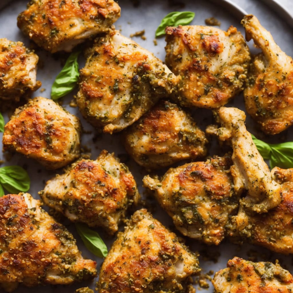 Crunchy Baked Pesto Chicken Thighs Recipe