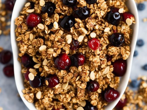 Crunchy Granola with Berries & Cherries