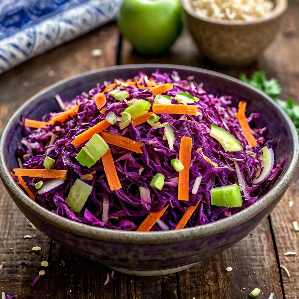 Crunchy Red Cabbage Slaw