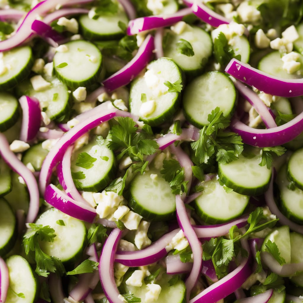 Cucumber Salad with Pickled Red Onions