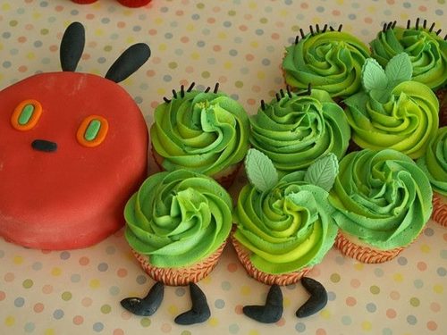 Cupcake Caterpillar Birthday Cake