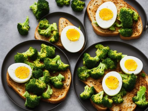 Curried Broccoli & Boiled Eggs on Toast