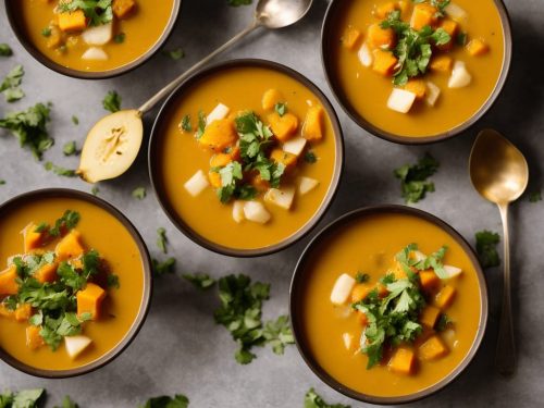 Curried Butternut Squash and Pear Soup