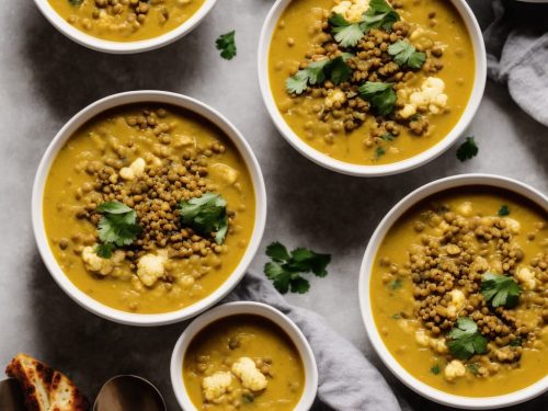 Curried Cauliflower & Lentil Soup