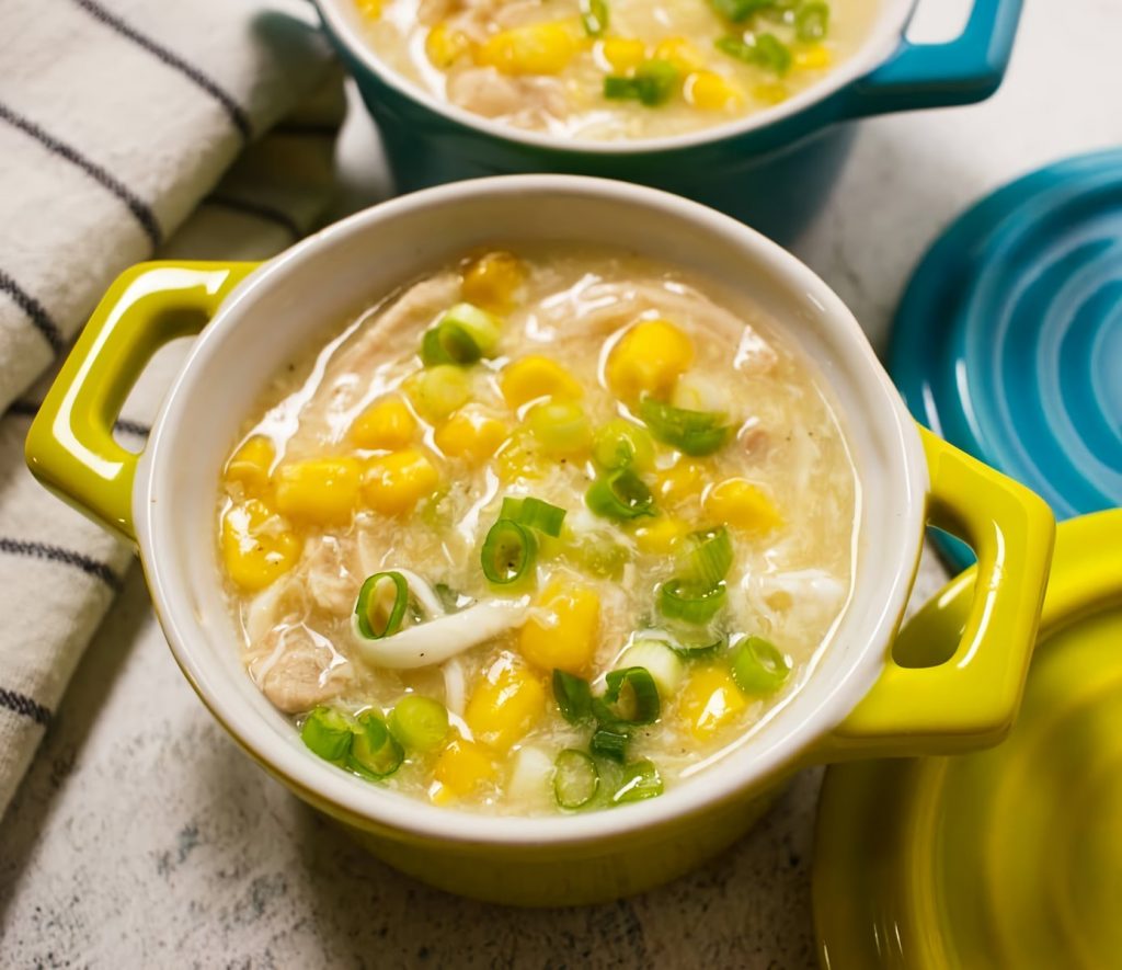 Curried Sweetcorn Soup with Chicken