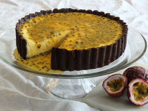 Dark Chocolate & Passion Fruit Tart