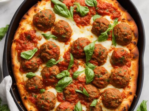 Deep-dish Meatball Marinara Pizza