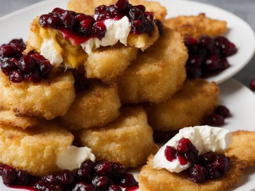 Deep-Fried Camembert and Cranberry Sauce