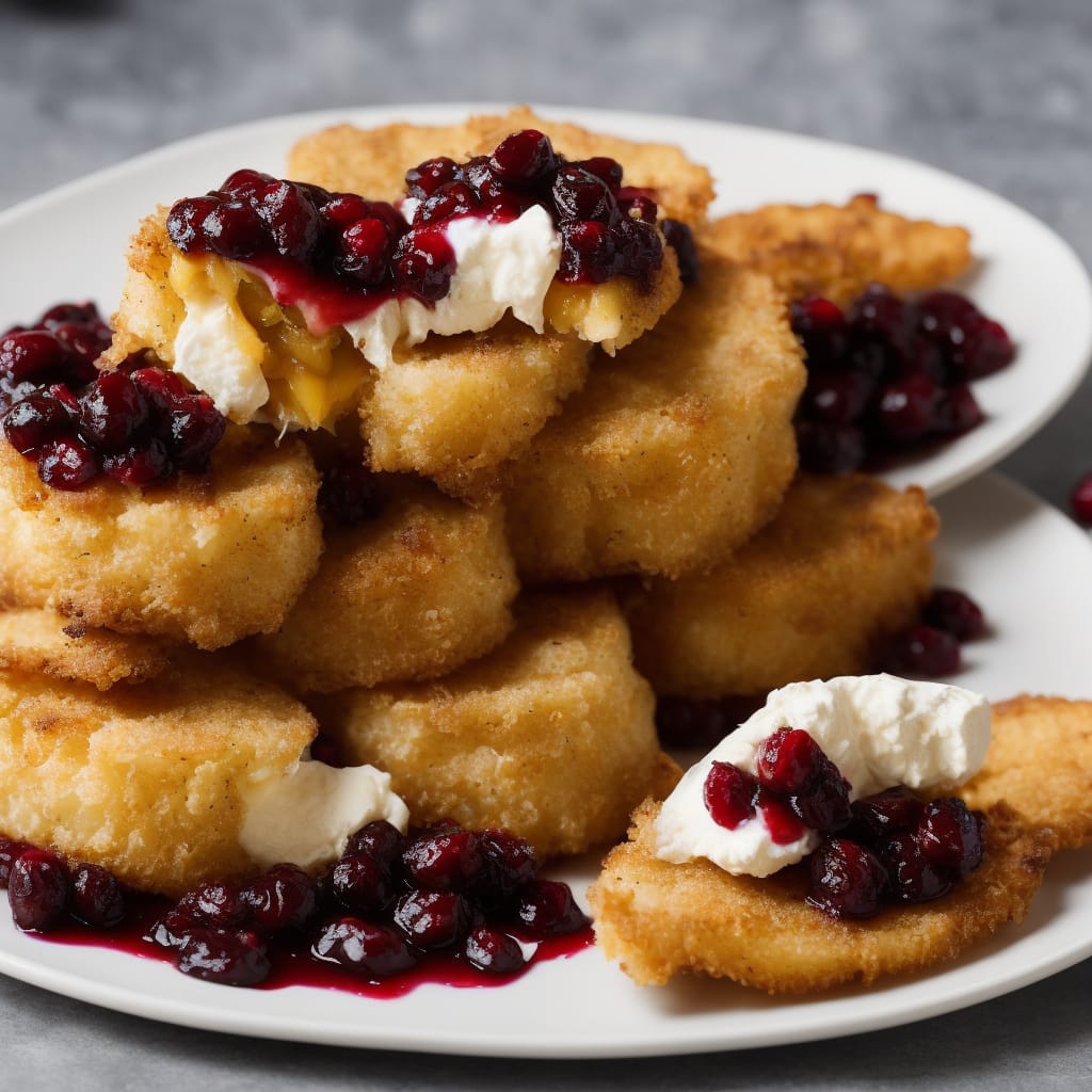 Deep-Fried Camembert and Cranberry Sauce