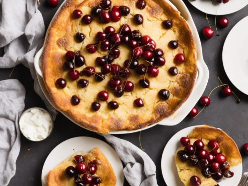 Dutch Baby Pancake with Drunken Cherries