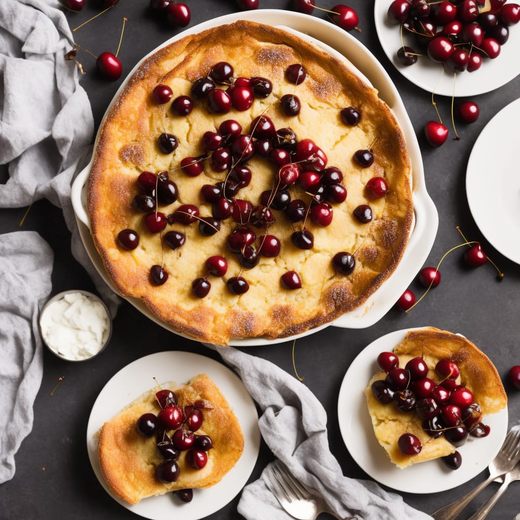 Dutch Baby Pancake with Drunken Cherries