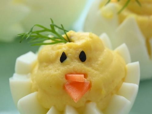 Easter Chick Deviled Eggs