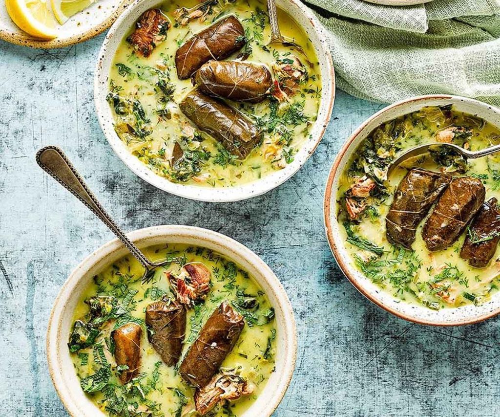 Easter Lamb Soup with Dolma