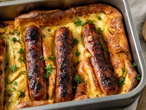 Easy Cheesy Mustard Toad-in-the-Hole with Broccoli