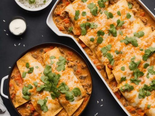 Easy Creamy Chicken Enchiladas Recipe