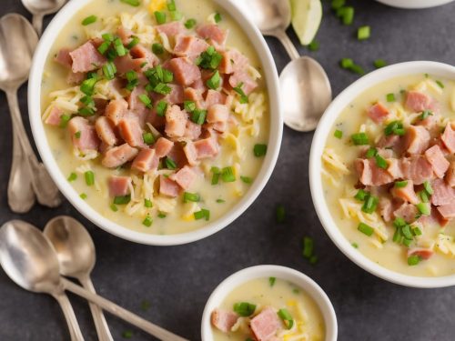 Easy Slow Cooker Cheesy Potato Soup with Ham