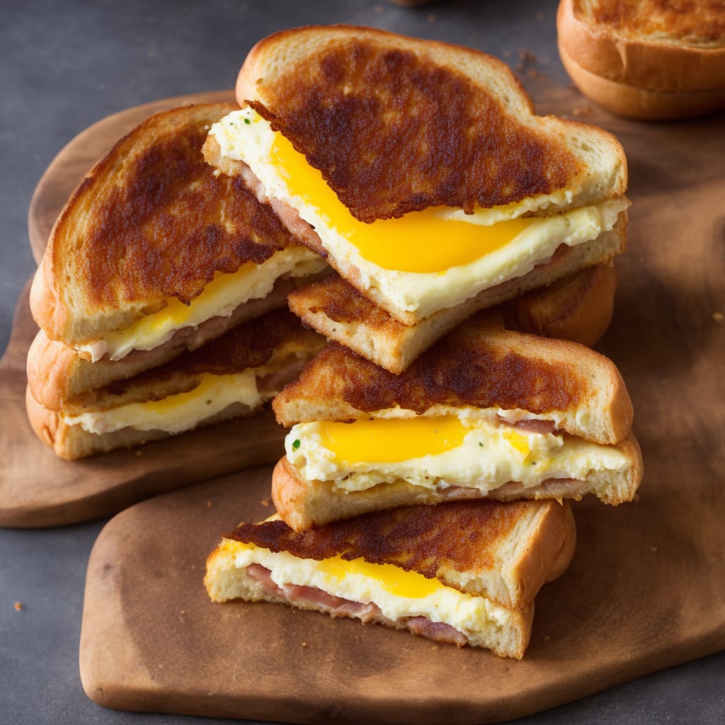 Egg-in-the-hole Bacon Sandwich