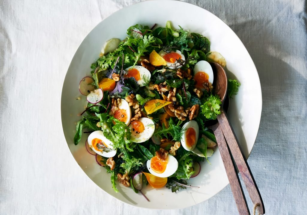 Egg & Parsley Salad with Watercress Dressing