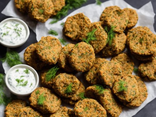 Falafels with Yogurt-Dill Sauce Recipe