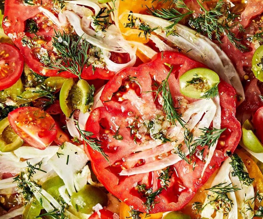 Fennel, Roast Lemon & Tomato Salad