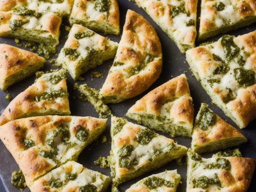 Focaccia with Pesto & Mozzarella