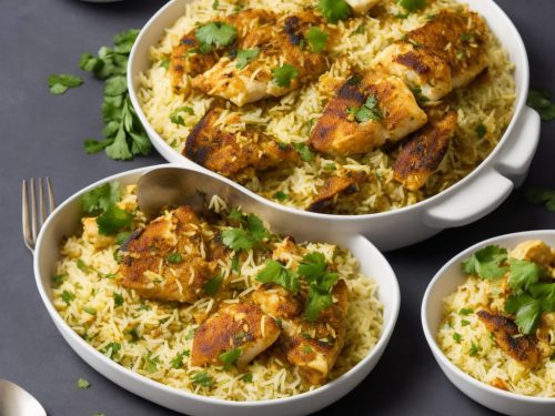 Fragrant Biryani with Coriander Cod