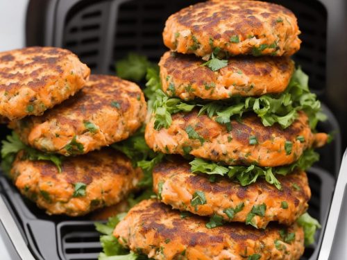 Fresh Salmon Burgers in the Air Fryer