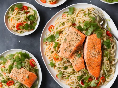 Fresh Salmon with Thai Noodle Salad