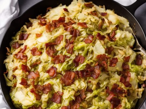 Fried Cabbage with Bacon, Onion, and Garlic