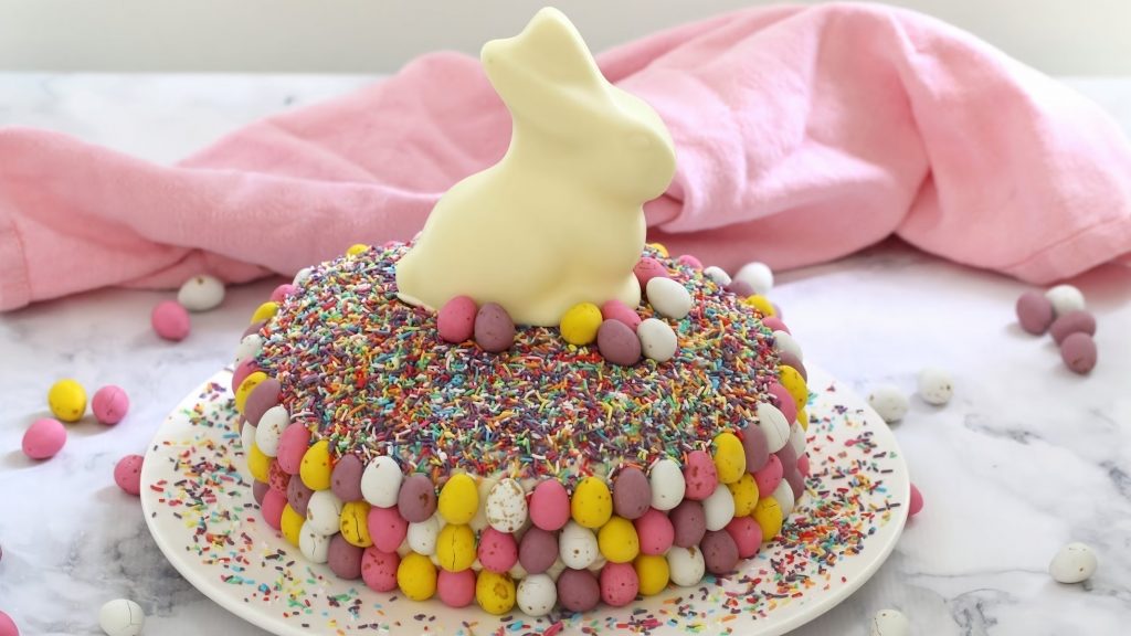 Frosted White Chocolate Easter Cake