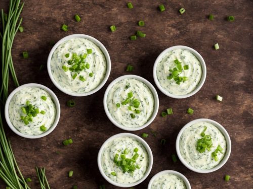 Garlic Eyeballs with Creamy Chive Dip