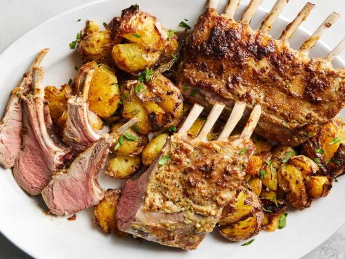 Garlicky Lamb Cutlets with Sicilian-Style Greens