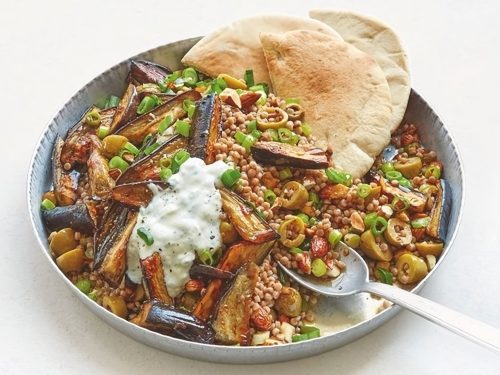 Giant Couscous & Aubergine Salad