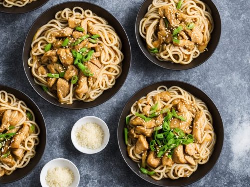 Ginger Chicken Udon Noodles