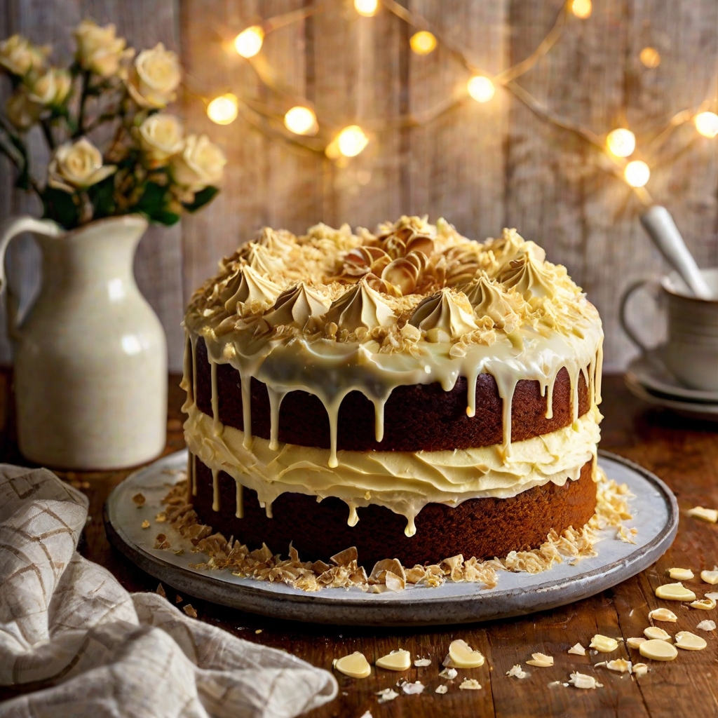 Ginger & white chocolate cake