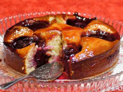 Glazed Plum Cake