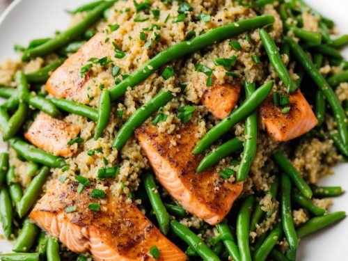 Glazed Salmon with Green Bean & Bulgur Salad