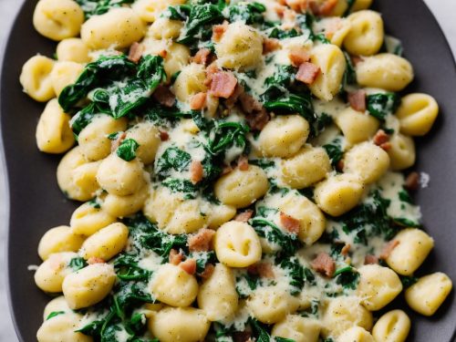 Gnocchi with Pancetta, Spinach & Parmesan Cream