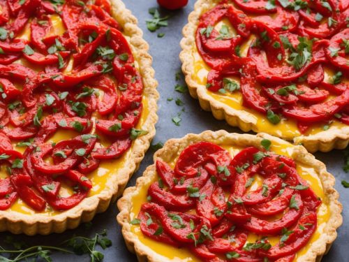 Goat's cheese & red pepper tart