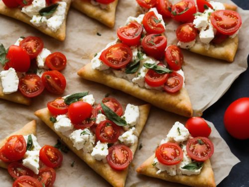 Goat's Cheese, Tomato & Olive Triangles