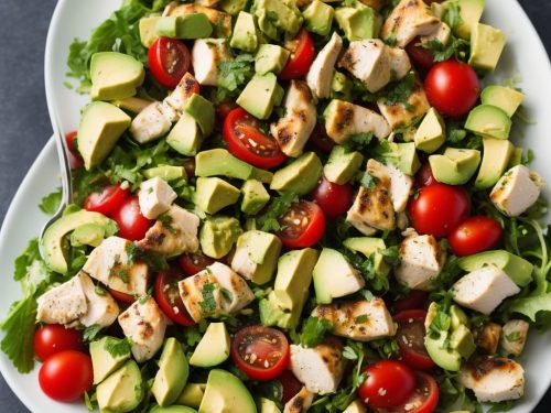 Greek Island Salad with Chicken & Avocado